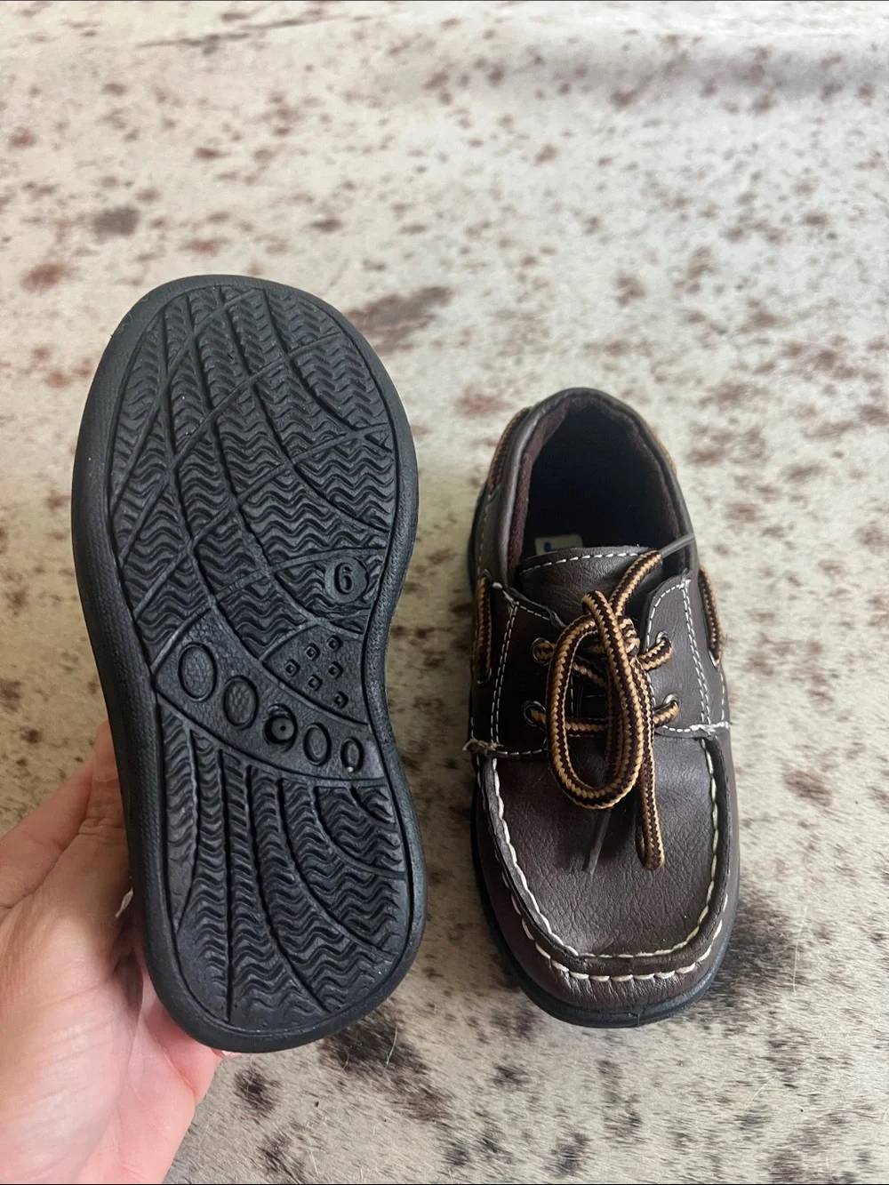 Toddler loafer Moccasin combo in Brown and Black